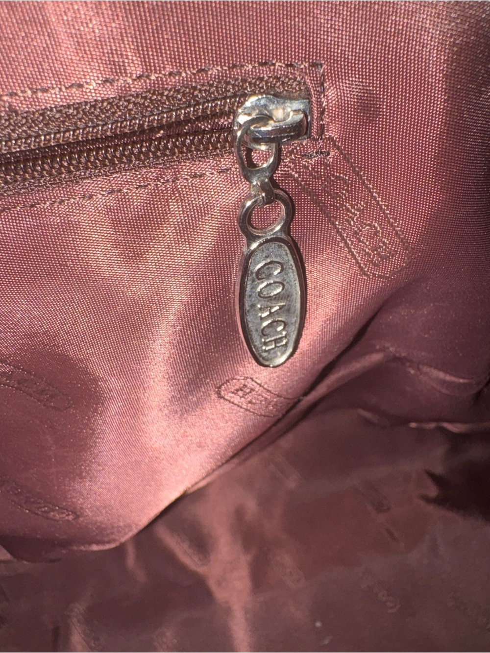 Coach Op Art Weekender Duffel Travel Bag Red Burgundy Brown Canvas F20124 - Picture 7 of 9